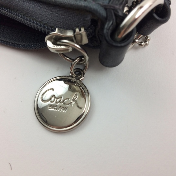 Coach Bags Coach Shoulder Mini Bag Blue Satin Purse Emblem Poshmark